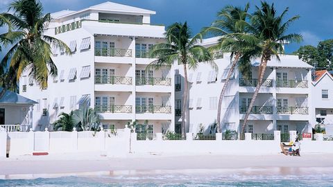 Located in Worthing. Experience the splendor of Barbados with this beachfront condominium, perfectly situated on the stunning shores of Worthing Beach. This charming residence boasts two bedrooms, two bathrooms, and is nestled on the first floor of t...