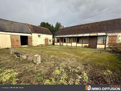 Fiche N°Id-LGB159384 : Oucques la nouvelle, sector 10 min north of oucques, House of about 60 m2 including 3 room(s) including 1 bedroom(s) + Garden of 1625 m2 - View: Courtyard - Construction 1949 - Ancillary equipment: garden - courtyard - borehole...