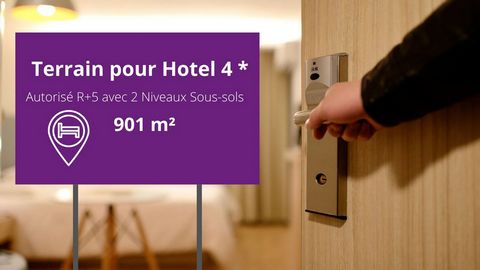 Terrain autorisé pour Hotel 4* à vendre proche de la gare de Rabat-Agdal. (95 Chambres) R+5 avec 2 niveaux en sous -sols.