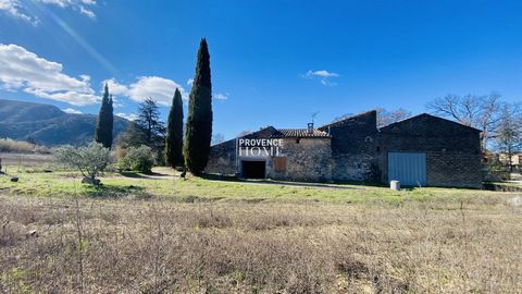 Provence Home, the real estate agency of the Luberon, is offering for sale in Robion, a real estate ensemble to be renovated consisting of a portion of an authentic old farmhouse, two apartments, a spacious barn, and a garage, with a total usable are...
