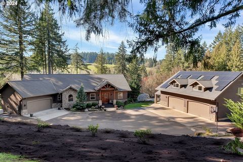 Close-in country estate, Sherwood School District, 6 bedrooms, primary bedroom on the main, 6 car garage, motorcourt, RV parking, detached guest house, and VIEW! And it's not too good to be true! This stunning setting in Sherwood Oregon's sought afte...