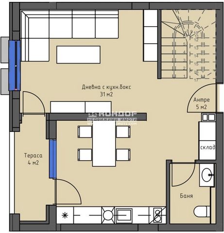 Offer 63489: WONDERFUL NEW LUXURY BUILDING! We offer you a two-bedroom apartment type 'MAISONETTE' with functional layout, in a newly built building with perfect location, with a low percentage of common areas, located in an excellent place to live a...