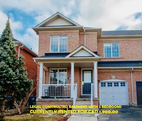 Welcome to this exceptional end-unit townhouse with a legally constructed two-bedroom basement, surpassing the appeal of a semi-detached property. Only a small portion of this townhouse is attached to the neighborhood property, and that connection is...