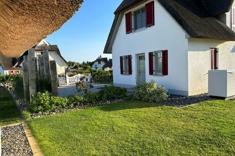 Beautiful thatched roof house with water view for 5 people with sauna, fireplace, modern furnishings, 1 sun terrace and 150m from the beach