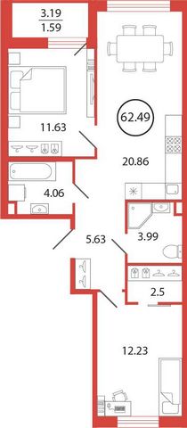 Продается 2-комн. квартира, площадью 62.49 м2 малоэтажной в 10 мин. транспортом от м. Девяткино. Возможен вариант покупки с использованием ипотечных средств, есть рассрочка, возможна покупка с использованием материнского капитала, есть военная ипотек...