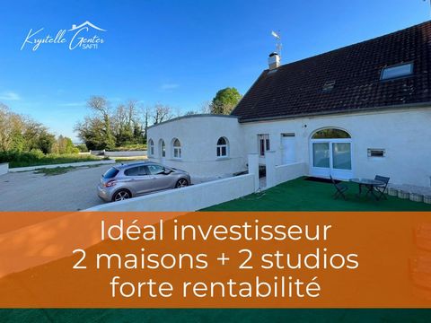 A Dole, Krystelle GENTER vous propose cet ensemble immobilier offrant la possibilité d'une belle rentabilité! Il est composé de 2 maisons et de 2 studios sur un terrain de 3200m² pouvant générer un revenu annuel d’environ 50 000€ soit près de 9% de r...