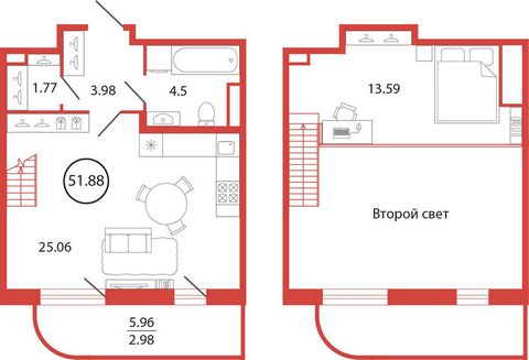 Продается двухуровневая лофт-квартира в жилищном комплексе «Энфилд»(корпус Дом 22 секция 3) . Общая площадь 51.88 кв. м, площадь комнат 25.06 кв. м, 13.59 кв.м. совмещеный санузел. Квартира расположена на 1 этаже 12 этажного дома. Корпус сдан. Соврем...