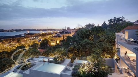 Apartment T2 | 150.3m2 | exclusive condominium | Santos Design District Just minutes from the center, surrounded by 18th-century palaces, embassies, designer boutiques and restaurants, Santos is Lisbon's design district, where tradition and modernity...