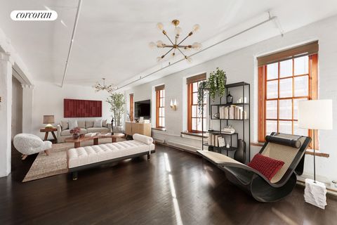 Set within the storied streets of Tribeca, Residence 4 at 463 Greenwich Street seamlessly blends historic grandeur with contemporary refinement. A private, key-locked elevator opens into a sprawling, light-filled sanctuary where original exposed beam...