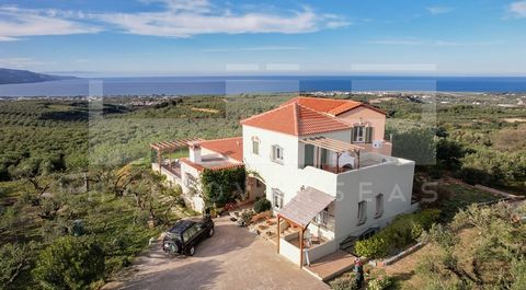 This unique villa for sale in Platanias Chania Crete is located in the vilalge of Polemarchi in a serene area, on top of a hill, surrounded by olive groves an the Cretan nature. The property is within walking distance to the village square and only a...