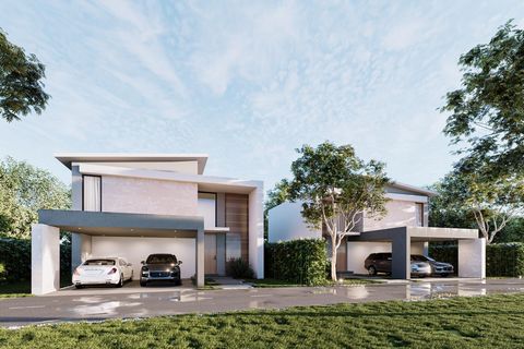 Complex of three independent villas, in a modern minimalist style. with terrace and patio areas, composed of 3 bedrooms each with its own bathroom and a guest bathroom on the first level, double covered canopy, modern kitchen with island, open spaces...