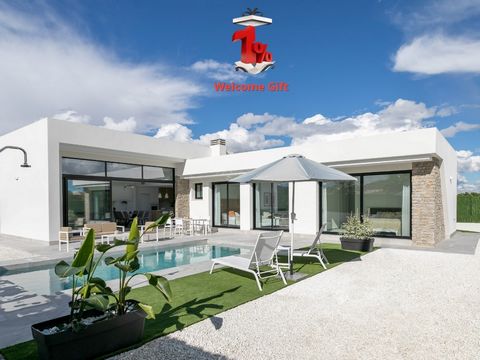 THIS PROPERTY INCLUDES A 1% WELCOME GIFT!   We are very excited to be working with NEW builder in CALASPARRA, in the North-West of the Murcia region, providing three MODERN STYLE VILLAS, which are ALL on one level and have various unique features. Th...