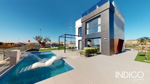 Indigo Homes presents Alicante PANORAMIC Villas.  Discover Alicante Panoramic, the new development in La Cotoveta, Mutxamel! Consisting of 36 single-family villas with 3 bedrooms and 3 bathrooms, each with a private 18 m2 swimming pool and spacious a...