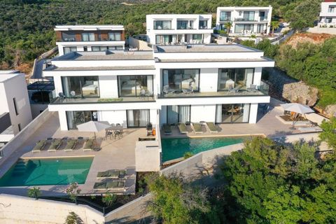 We are glad to offer these beautiful duplex villas, each with its own swimming pool and garden, located in a great location in the small town of Jakišnica on the island of Pag with a beautiful view of the sea. These modern villas are built only 150 m...
