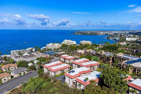 Welcome to Kona Mansions #102 in Kailua Kona, HI! 1 bed, 1 bath condo of approx 571 sq. ft.with 9 ft ceilings and exposed wood beams! Garden level atrium entry, with only one stair to front doorentrance. Living room room offers ample space for sectio...