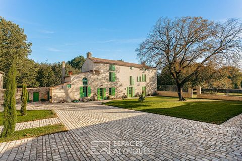 Located in a hilly country hamlet, and on the banks of the Sèvre, this remarkable building bears witness to the past. It reveals all its history on a living area of 345 m2 and offers a landscaped universe of more than 8 hectares. Characterized by its...
