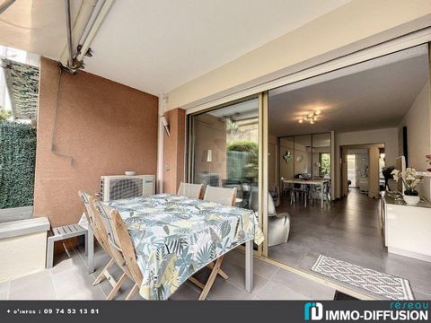 Mandate N°FRP160235 : PALM BEACH, Apart. 2 Rooms approximately 50 m2 including 2 room(s) - 1 bed-rooms - Terrace : 23 m2, Sight : Dégagée. - Equipement annex : Terrace, parking, double vitrage, ascenseur, Cellar and Air conditioning - chauffage : ele...