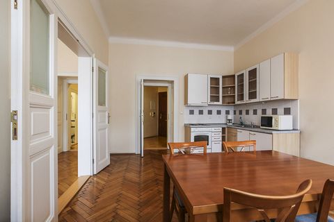 Fully furnished and renovated apartment 2 + 1. The apartment consists of two bedrooms, one of which is a walk-through and the other a separate, separate kitchen, entrance hall, bathroom and separate toilet. The apartment is ideally located in a prest...