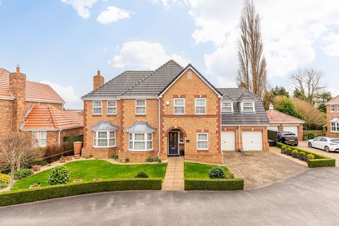 A spacious five bedroom detached family home set within an exclusive development in the extremely popular Historic Market Town of Retford. The property occupies a commanding position and benefits from extremely well proportioned gardens to the rear a...