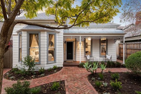 Contemporary architectural excellence is tastefully integrated with the original circa-1900 charms of this renovated and extended three-to-four bedroom, double fronted Victorian residence, delicately nestled in a peaceful tree-lined setting near Glen...