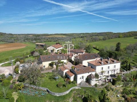 Unique opportunity to acquire a beautifully renovated hamlet of 7 houses nestling in 173 acres of glorious land with mature gardens and 2 pools, a gym, wellness area and indoor pool, enjoying far reaching 360 degree countryside views from their peace...