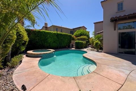 Welcome home to the largest floorplan in the desirable gated community of Tierra Hermosa, with PRIVATE pool and spa. Enjoy the southern and western mountain views from the beautifully landscaped and enclosed yard featuring mature palms and ficus. Vau...