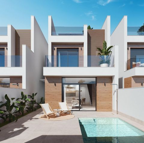 3 BEDROOM VILLA FOR SALE IN SAN PEDRO DEL PINATAR~ ~ New development of villas and townhouses in San Pedro del Pinatar, Murcia.~ ~ Luxury residential complex made up of 16 townhouses and detached villas, all with private swimming pool, terrace, solar...