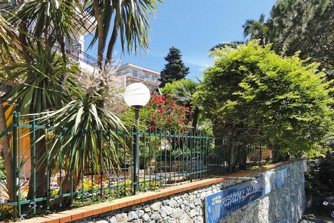 Gepflegte Anlage im mediterranen Stil mit Poolbereich an einem Südhang, mit Blick über den Ort. Eine sonnige und ruhige Oase, umgeben von einem gepflegten Garten mit Palmen, Olivenbäumen und Pinien, nur wenige Minuten von der Ortsmitte von Pietra Lig...