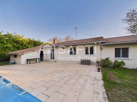 Maison plain-pied 5 pièces – 102 m² – Terrain 826 m² – Piscine – Le Pian-Médoc