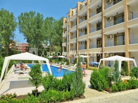 Arco Real Estate offers for sale a studio apartment in Sunny Beach! The studio is located on the ground floor with an area of 32.75 sq.m. All apartments are fully finished, furnished, with kitchenette and air conditioning - ready to live! The complex...