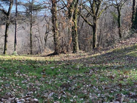 This magnificent plot of about 1700 m2 planted with trees in a dominant position offers a breathtaking view of the Dordogne valley. It has its urban planning certificate and you will find the water and electricity networks on site. This land is locat...