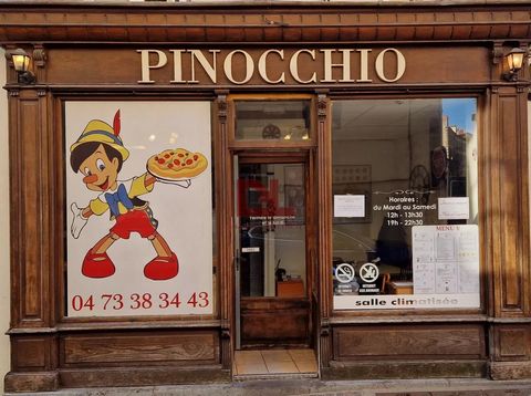 Le cabinet de Lattre vous propose à la vente Le Pinocchio ! Restaurant historique de Riom, qui ne connait pas ce lieu incontournable et ses succulentes pizzas, entre autres plats délicieux ! Situé en plein centre ville, il dispose d'une salle de rest...