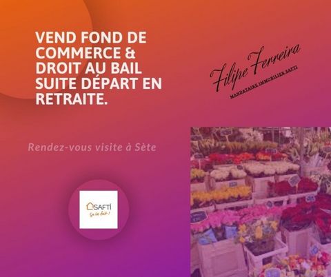 Prominent Florist in the Theater District of Sète for Sale. Area: Approximately 100 sqm Monthly Rent: €700 + €100 in charges Lease to be renewed in April, under the same conditions Possibility to take over the lease for other non-disruptive activitie...