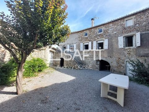 07460: In the heart of the gorges of Chassezac , with a non adjoining plot of 3420 m2 , typical Ardèche stone house of 150m2 habitable with garage, vaulted cellars and large patio. This house has been completely renovated (roof, insulation, DV PVC, e...