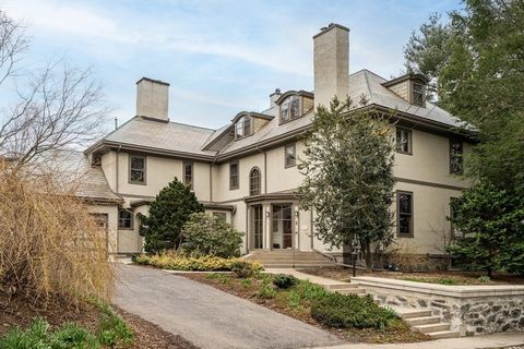 A unique home in a prime Watertown location. Large four-level turn of the century, stately home, restored top to bottom, on a beautifully landscaped lot. An unusual stucco version of the Colonial Revival style with a mix of modern, Italianate and Cra...