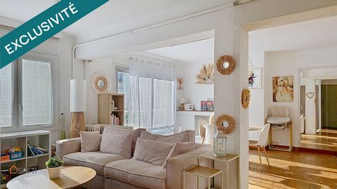 Appartement en centre ville de 100 m² avec trois chambres et balcon