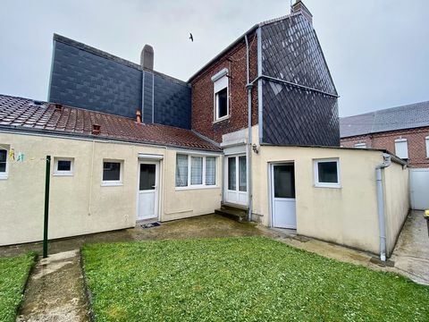 Marion DIVRY ... offers you in the territory of Maubeuge: In 85m2, the interior space includes an entrance hall, a living room of 26m2, a kitchen and a dining area, a bathroom and 2 bedrooms + an office. A convertible attic above. The peace and quiet...