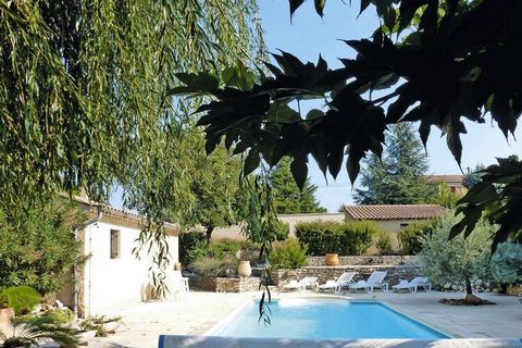 This charming Provençal-style holiday home offers a lovely private pool area with sun loungers and an enclosed, idyllic garden. You have a partially covered terrace overlooking the garden and a veranda with a charcoal barbecue for cooler evenings. Th...