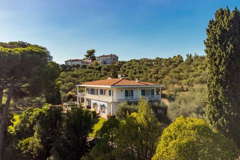 Propriété luxueuse composée d'une villa principale d'environ 900 mètres carrés, de deux autres bâtiments situés au sommet de la colline, d'un beau jardin bien entretenu, d'une oliveraie, d'une grande piscine, d'un espace spa et d'un étang. La proprié...