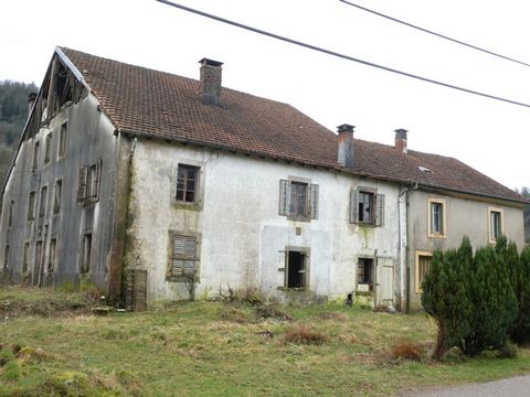 Dpt Vosges (88), à vendre RUPT SUR MOSELLE ensemble immobilier comprenant :une ferme de 500m² , un ferme de 150m² deux hangars à rénover entièrement, terrain 1900m²