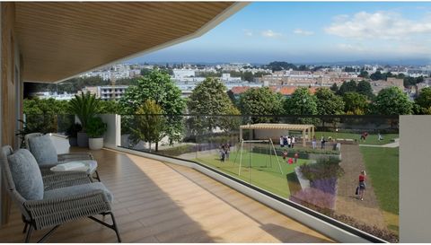 New 4 bedroom apartment with balcony and 2 parking spaces, located in the residential building 'Senhora do Porto Residence', in Ramalde, Porto. Private gross area: 205.50m2 Useful area: 165m2 Interior with excellent finishes, highlighting the laminat...