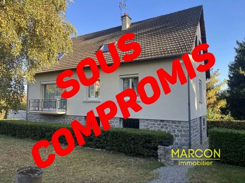 MARCON IMMOBILIER - Ref 88181 - CREUSE EN LIMOUSIN - AUBUSSON AREA - NEAR TOWN CENTER OF AUBUSSON. A pavilion on the basement comprising on the ground floor: entrance of approximately 10 m², kitchen, living room (fireplace), 2 bedrooms, bathroom (bat...