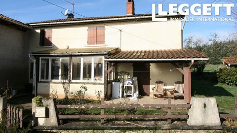 A27253NJH16 - A charming old stone five bed semi-detached house of 115m² habitable space comprising an open plan living space, five bedrooms and two bathrooms. Located in the commune of Le Lindois in the eastern Charente, this lovely property Include...