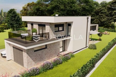 Dugo Selo, Prozorje, Zagreb County. FOR SALE: Modern detached house with garage. New construction from 2023 - turnkey! We present to you an oasis of peace and comfort, an exclusive house with a panoramic view of the natural landscape, just a step awa...