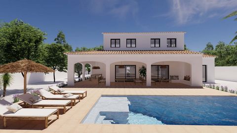 Modern finca-style new build villa for sale in Moraira Discover this beautiful new build finca style villa. Ideally located near the lively centre of Moraira in the quiet neighbourhood of Pinar de L'Advocat.  This location offers the best of both wor...