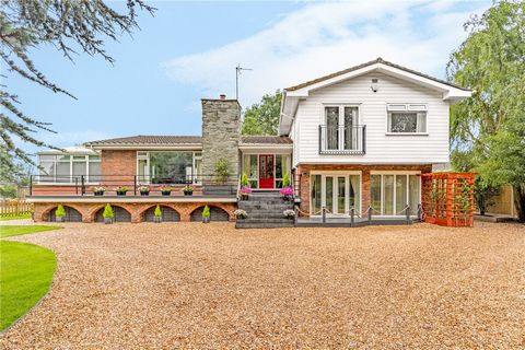 A uniquely designed, substantial home built in 1973, now with solar panels, has been completely refurbished and provides huge spaces flooded with natural light that connect perfectly with the expansive, raised decking and garden surrounding the prope...
