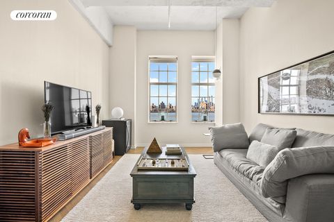 Listen to the waves break from inside your home while you watch the moving river view from outside your windows. This special one-of-a-kind home with direct waterfront views is the apex of Williamsburg loft living. A one-bed, home office, two-bathroo...