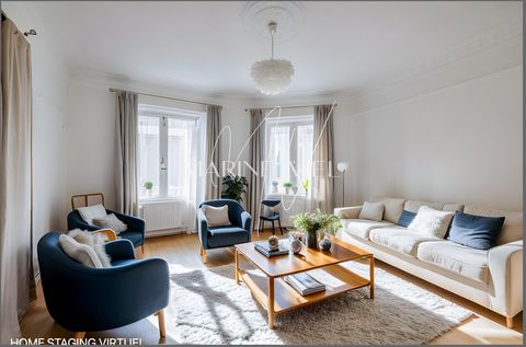 I propose you to discover this magnificent family apartment of 109 sqm, located at the foot of the metro, shops, and restaurants. In an old building with an elevator, this family apartment with 5 rooms and 3 bedrooms has all the charms of the olden d...