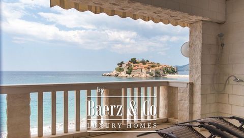 ‍ ‍ This apartment is located in Sveti Stefan, municipality of Budva. Tivat airport is 27km and Podgorica airport 55km away from the apartment. The apartment is on the beach and it is fully furnished. It has a beautiful view of the sea, the island of...