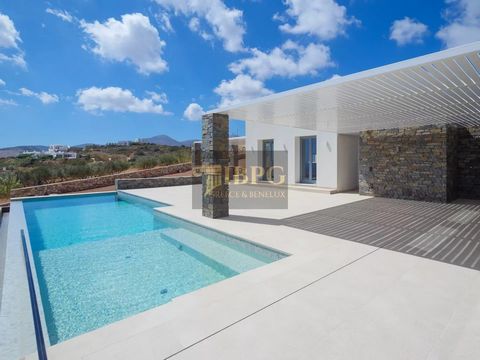 Luxury newly built Villa in Paros, with a total area of ​​220.26 sq.m., offers an extremely careful design according to Passive House standards, ensuring energy class A+. On the ground floor, which occupies 139.40 sq.m., there is a spacious living ro...